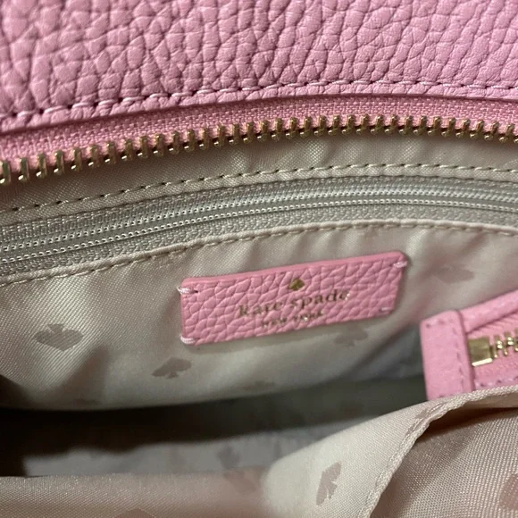 Kate Spade Pink Rowe Summer Tweed Medium Top Zip Satchel - Picture 14 of 17